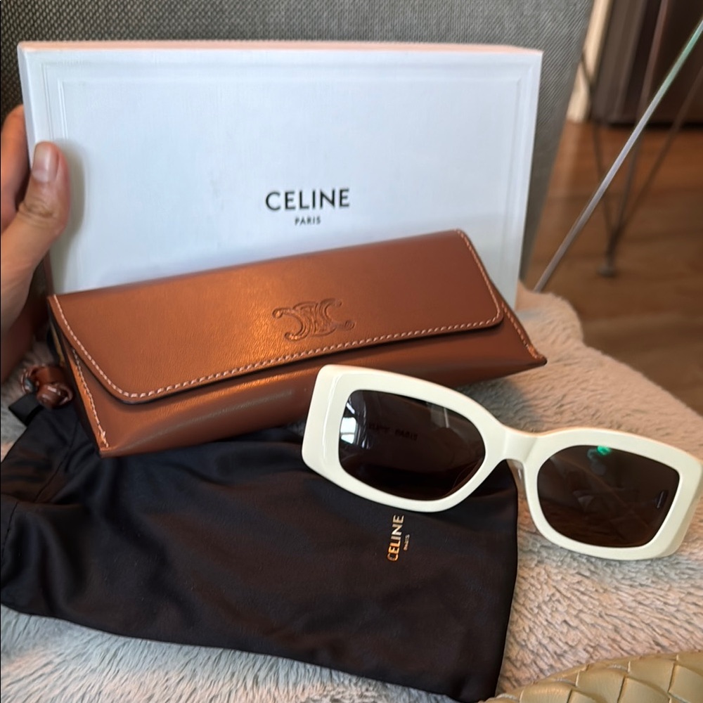 Celine Ivory Triomphe Sunglasses - Picture 7 of 7